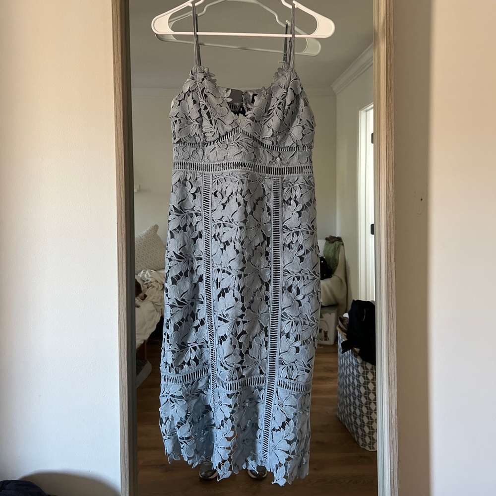 Light Blue Revolve lace dress
